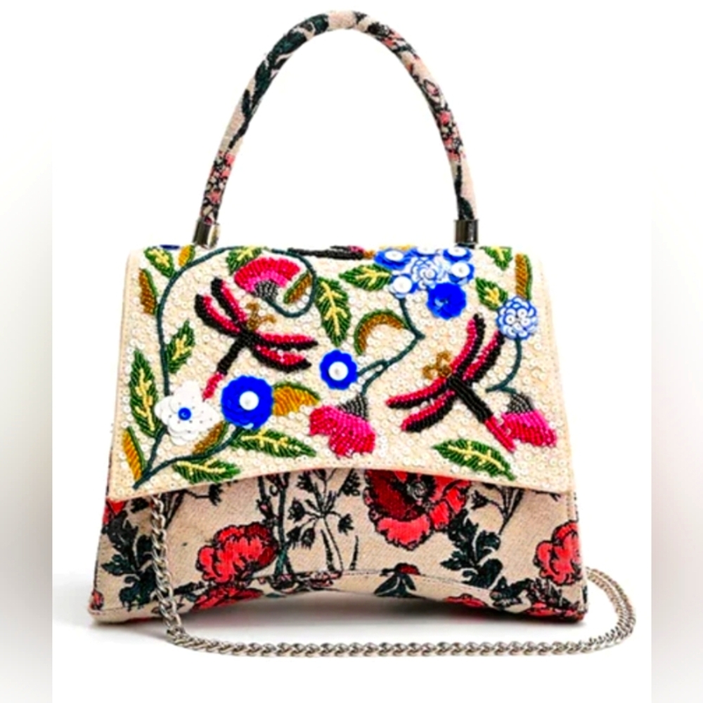 American & Beyond, Floral  Embroider, and Sequence Handbag
